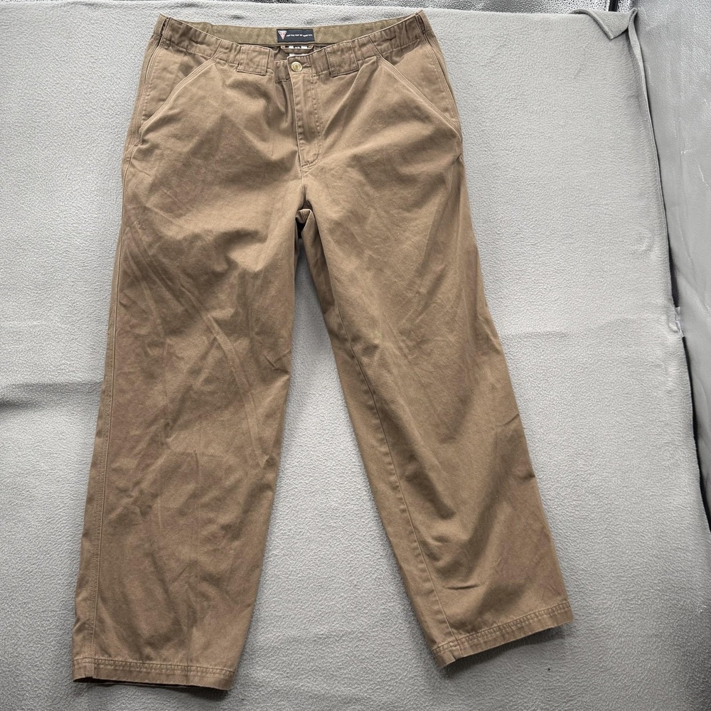 TEC Pants Mens 38x30 (Fits 36/29) Brown Hidden Cargo 2.0 Relaxed Canvas Travel.